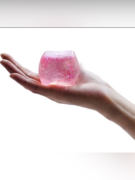 Other - SQUISHY Glitter stress cube—PINK